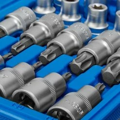 Discount 👏 Tectake Coffret Douilles Embouts Torx 19 Pièces 🔥 -Sam Outillage STORE 4260541020233 4