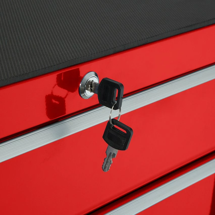 Budget 👍 Tectake Servante d'atelier 5 tiroirs - rouge 👏 4 Budget 👍 Tectake Servante d'atelier 5 tiroirs - rouge 👏 – Image 4