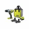 Best deal 👏 Pack RYOBI Perceuse-visseuse à percussion 18V OnePlus Brushless - 2 Batteries LithiumPlus 2.0Ah - 1 Chargeur rapide - Sac de transport - R18PDBL-220S 👍