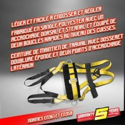 Deals ✔️ Gardeo Pro Harnais anti chute 😀 6 Deals ✔️ Gardeo Pro Harnais anti chute 😀 -Sam Outillage STORE 5411074152901 3