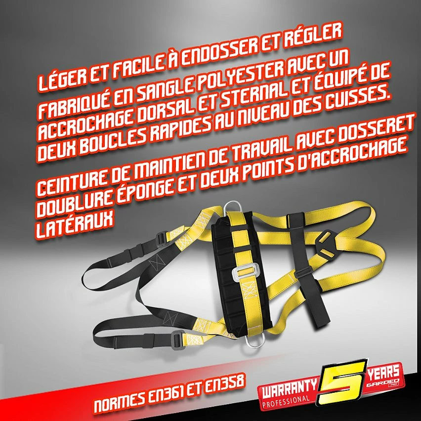 Deals ✔️ Gardeo Pro Harnais anti chute 😀 3 Deals ✔️ Gardeo Pro Harnais anti chute 😀 – Image 3