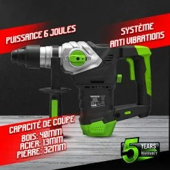 New 🛒 Marteau perforateur 1500W - 6 joules - Vitesse variable - avec coffret Constructor 🔥 -Sam Outillage STORE 5411074182618 3