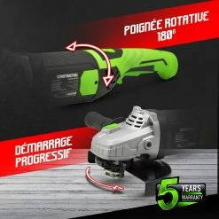 Deals 🧨 Meuleuse d'angle 2350W - 230mm - Démarrage progressif - Poignée arrière rotative - Constructor 🌟 -Sam Outillage STORE 5411074182649 4