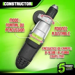 Best Pirce 😀 Constructor Perceuse à percussion 1050W mandrin auto. 13mm 😉 -Sam Outillage STORE 5411074183615 4