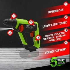 Cheapest 🎁 Constructor Marteau perforateur sans fil 20V - Sans batterie 🎉 -Sam Outillage STORE 5411074193577 3