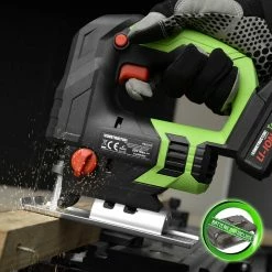 Best Sale 🌟 Scie sauteuse pendulaire max 20V avec batterie 4Ah et chargeur - Constructor 🎁 -Sam Outillage STORE 5411074193607 4 1