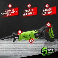 Flash Sale 😀 Constructor Scie égoïne sans fil max 20V - Sans batterie 🎉 -Sam Outillage STORE 5411074193614 3