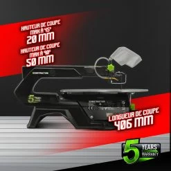 Coupon 😍 Scie à chantourner 120 W avec vitesse variable - Longueur de lame 127mm - Constructor 😀 -Sam Outillage STORE 5411074201142 3