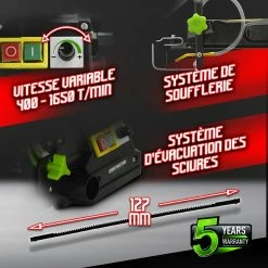 Coupon 😍 Scie à chantourner 120 W avec vitesse variable - Longueur de lame 127mm - Constructor 😀 -Sam Outillage STORE 5411074201142 4