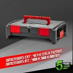 Best Sale ⌛ Boîte à outils empilable en plastique 46.4x33.5x14.2cm - Constructor 👍 -Sam Outillage STORE 5411074202217 3