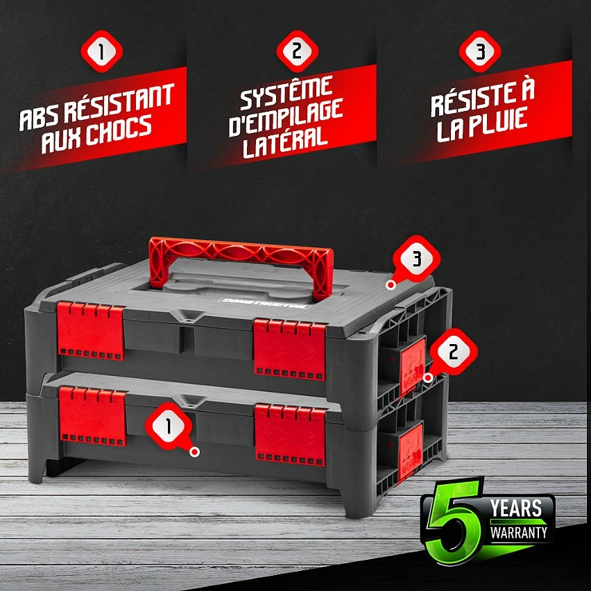 Deals 😉 Lot de 2 coffrets empilables BEPS1 - Constructor ✔️ 2 Deals 😉 Lot de 2 coffrets empilables BEPS1 - Constructor ✔️ – Image 2