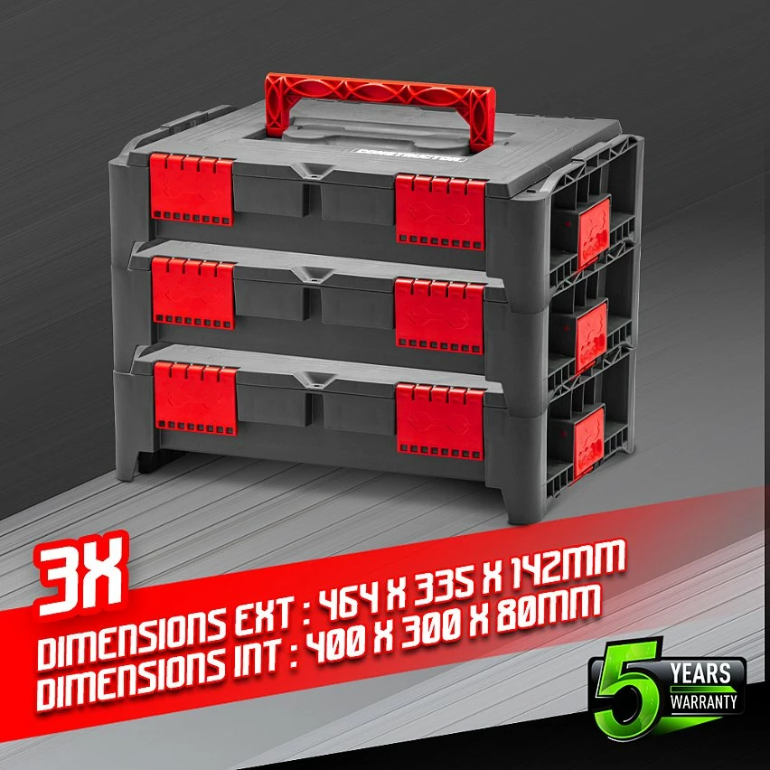 Hot Sale 💯 Lot de 3 coffrets empilables BEPS1 - Constructor 🌟 3 Hot Sale 💯 Lot de 3 coffrets empilables BEPS1 - Constructor 🌟 – Image 3