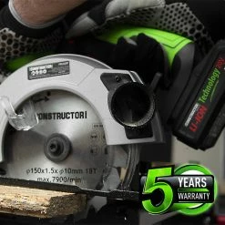 Buy ✨ Scie circulaire max 20V + batterie 4Ah + chargeur - Lame 150mm 18 dents - Constructor 🥰 -Sam Outillage STORE 5411074206673 4