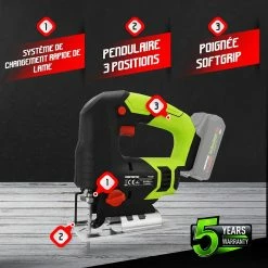 Best Sale 🌟 Scie sauteuse pendulaire max 20V avec batterie 4Ah et chargeur - Constructor 🎁 -Sam Outillage STORE 5411074206697 3 1