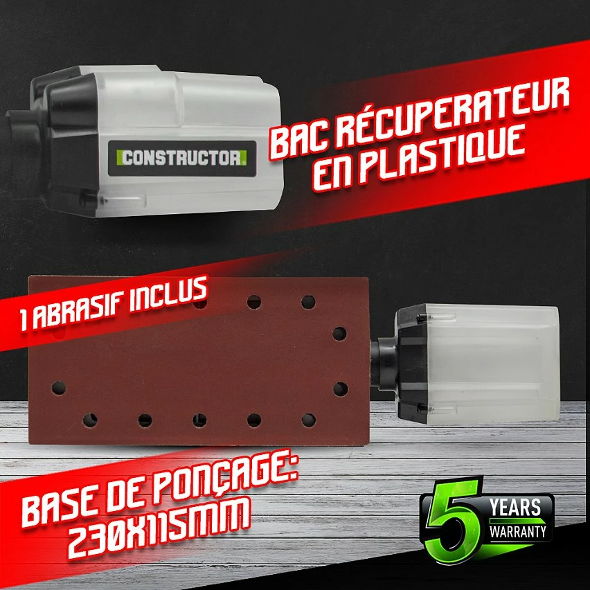 New ❤️ Ponceuse vibrante 330W - Constructor 😍 3 New ❤️ Ponceuse vibrante 330W - Constructor 😍 – Image 3