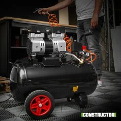 Promo 🎉 Compresseur 750W - 50L silencieux - 8 bars - Constructor 👏 -Sam Outillage STORE 5411074215323 5