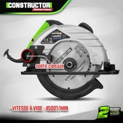 Budget 🤩 Scie circulaire 1200W avec lame de 185mm - Constructor PROMOTIONAL 🧨 -Sam Outillage STORE 5411074215514 4