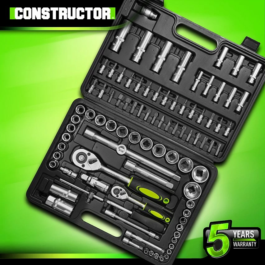 Top 10 🔥 Coffre à douilles 94 pcs Chrome Vanadium - Constructor 👏 2 Top 10 🔥 Coffre à douilles 94 pcs Chrome Vanadium - Constructor 👏 – Image 2