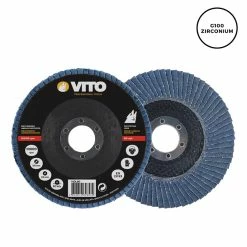 Best reviews of 💯 Disque à lamelle Diamètre 115 mm Alésage 22 mm- G100 zirconium VITOPOWER 🌟 -Sam Outillage STORE 5604612628598 3