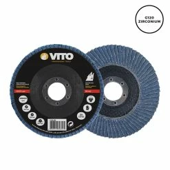 Coupon ⭐ Disque à lamelle Diamètre 115 mm Alésage 22 mm G120 zirconium VITOPOWER 🎁 5 Coupon ⭐ Disque à lamelle Diamètre 115 mm Alésage 22 mm G120 zirconium VITOPOWER 🎁 -Sam Outillage STORE 5604612628604 3