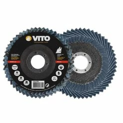 Best Sale 🧨 Disque à lamelle Diamètre 115 mm Alésage 22 mm - G100 flexible zirconium VITOPOWER ⭐