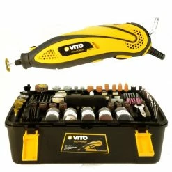 Hot Sale ⭐ Outil Micro Précision 218 accessoires + Rallonge Souple VITO Pro power 135W Polyvalent 6 vitesses de travail 🛒