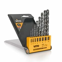 Budget 🧨 Forets COBALT Coffret de 8 pièces Diam 3,4,5,6,7,8,9,10 mm VITOPOWER Acier Cobalt 🎁