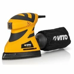 Best Pirce 🤩 Ponceuse 2en1 KIT 180W VITO Multibases Triangle et Carrée Collecteur Poussières + Abrasifs 🔔