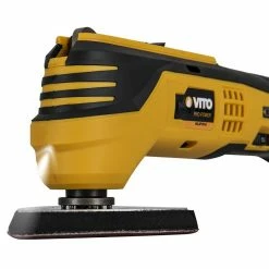 New ✔️ Ponçeuse sans fil 12V Batterie lithium Outil Polyvalent 3 en 1 Ponçage Coupe Raclage VITO Mallette + Accessoires 🌟 -Sam Outillage STORE 5604612708320 5