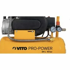 Budget 🎁 Compresseur d'air 24L Silencieux VITO 10 bar 145 PSI 2.5 CV Débit 206 L/min ❤️ -Sam Outillage STORE 5604612710743 4