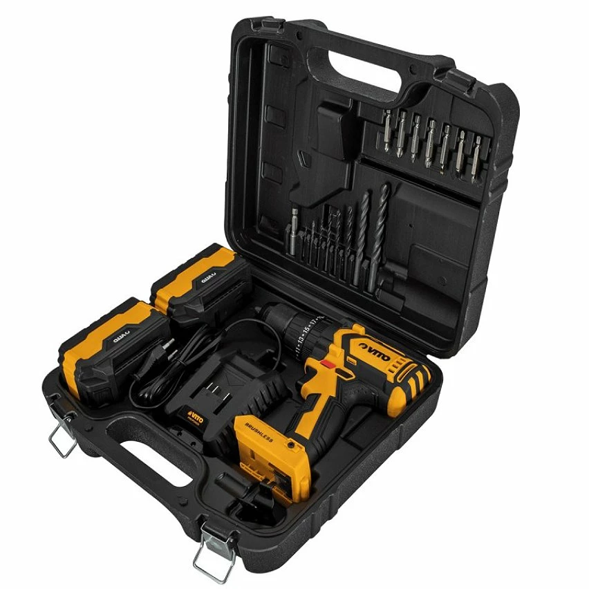Promo ✨ Pack 2 outils Perceuse Brushless 20V 2 Batterie 4Ah + Outil Multifonctions vissage VITO 4V + Accessoires Batterie Chargeur VITO 👍 2 Promo ✨ Pack 2 outils Perceuse Brushless 20V 2 Batterie 4Ah + Outil Multifonctions vissage VITO 4V + Accessoires Batterie Chargeur VITO 👍 – Image 2