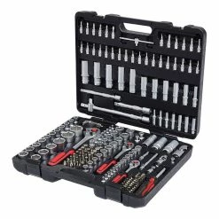 Best Sale 🔔 Coffret de douilles 1/4", 3/8", 1/2" Mallette multi-outils de 171 pièces Chrome Vanadium HobbyTech 💯