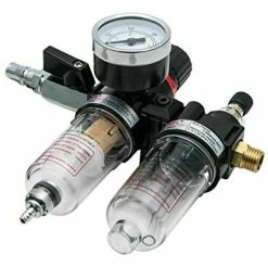 Promo 🔔 Tophomer 1.5MPa Filtre Régulateur Pression Huile/Eau Séparateur Piège Aérographe, Régulateurs Filtre Source air avec Manomètre 🌟