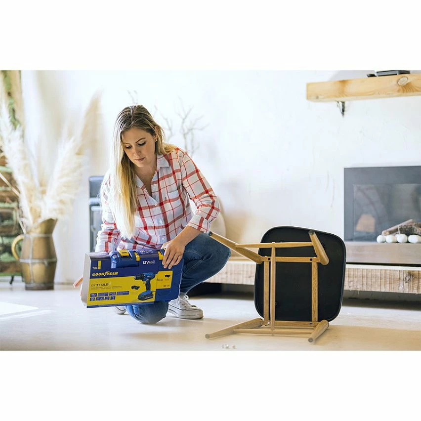 Top 10 ⌛ Perceuse-Visseuse sans fil 12V + Batterie Lithium 1,3Ah Éclairage LED Goodyear GY2112D 😉 7 Top 10 ⌛ Perceuse-Visseuse sans fil 12V + Batterie Lithium 1,3Ah Éclairage LED Goodyear GY2112D 😉 – Image 7