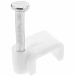 Outlet ✔️ BeMatik Clips pour pour câble plat 7x4 mm lot de 25 unités de pince à ongles blanc 🎁