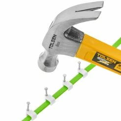 Outlet ✔️ BeMatik Clips pour pour câble plat 7x4 mm lot de 25 unités de pince à ongles blanc 🎁 -Sam Outillage STORE 8434852045391 4 1