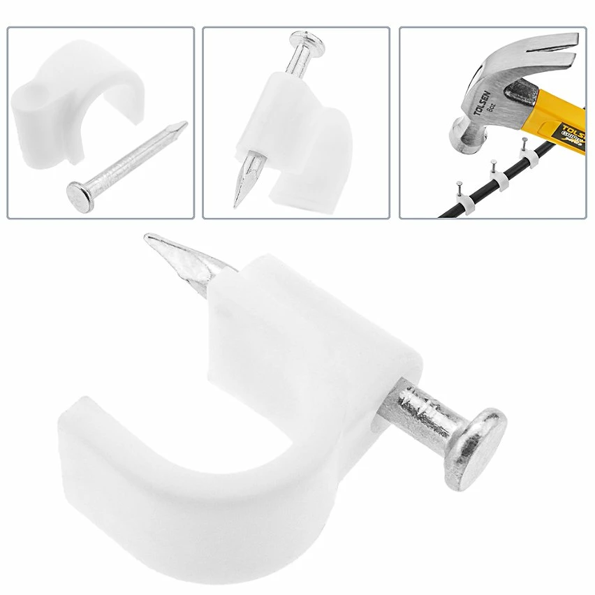 Outlet ⌛ BeMatik Clips pour pour câble rond 8 mm lot de 10 unités de pince à ongles blanc 😉 2 Outlet ⌛ BeMatik Clips pour pour câble rond 8 mm lot de 10 unités de pince à ongles blanc 😉 – Image 2