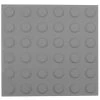 Best Sale 🧨 PrimeMatik Pavé revêtement de sol tactile pour personnes aveugles 30x30cm avec cercles d'arrêt gris 10-pack 🔥