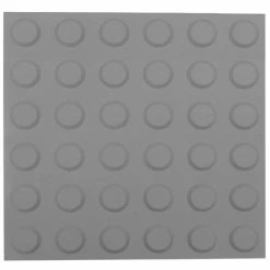 Best Sale 🧨 PrimeMatik Pavé revêtement de sol tactile pour personnes aveugles 30x30cm avec cercles d'arrêt gris 10-pack 🔥