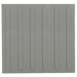Outlet 🎉 PrimeMatik Pavé revêtement de sol tactile pour personnes aveugles 40x40cm avec lignes d'avance gris 10-pack ✨