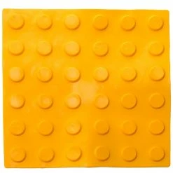 Budget 💯 PrimeMatik Pavé revêtement de sol tactile pour personnes aveugles 30x30cm avec cercles arrêt jaune 10-pack 😉