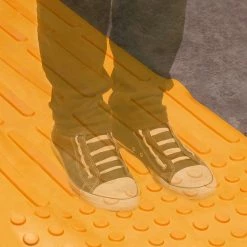 Top 10 ✔️ PrimeMatik Pavé revêtement de sol tactile pour personnes aveugles 25x25cm avec lignes d'avance jaune 10-pack 👏 -Sam Outillage STORE 8434852046435 5