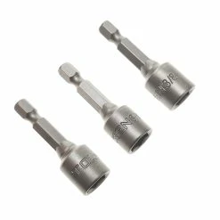 Wholesale ⭐ BeMatik Adaptateur hexagonale écrou pilote embout 3 pièce de 3/8" mm x 48 mm 1/4 hex par Tolsen 🧨