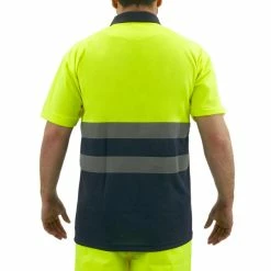 Wholesale ✨ PrimeMatik Chemise polo manche courte avec réflexion jaune bleu pour la sécurité d'emploi taille L ⭐ -Sam Outillage STORE 8434852085557 3
