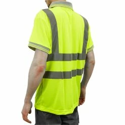 Best Sale 🎁 PrimeMatik Chemise polo manche courte avec réflexion jaune pour la sécurité d'emploi taille XL ⭐ -Sam Outillage STORE 8434852085588 3 2