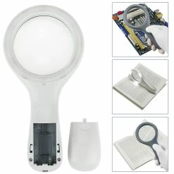 Hot Sale 🌟 PrimeMatik Loupe à manche avec lumière LED et optique à grossissement 2,5 🤩 -Sam Outillage STORE 8434852112734 3