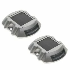 Outlet ❤️ PrimeMatik Plot routier solaire LED de signalisation 108x95x22mm aluminium 2-pack 🛒 -Sam Outillage STORE 8434852131995 6