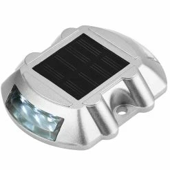 Outlet ❤️ PrimeMatik Plot routier solaire LED de signalisation 108x95x22mm aluminium 2-pack 🛒 -Sam Outillage STORE 8434852131995 7