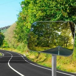 Cheap 🌟 PrimeMatik Miroir convexe de signalisation de sécurité de forme rectangulaire 60x40 cm ⌛ -Sam Outillage STORE 8434852135146 3