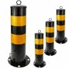 Buy 🌟 PrimeMatik Bollard d’acier cloué avec base amovible 12x50 cm 4-pack 😀